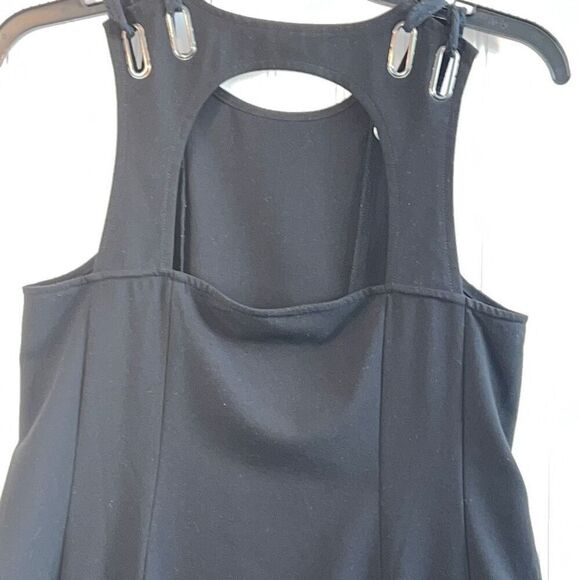 Free People Sleeveless Dress Women's XSmall Black Round Neck Open Back Classic - Picture 10 of 11